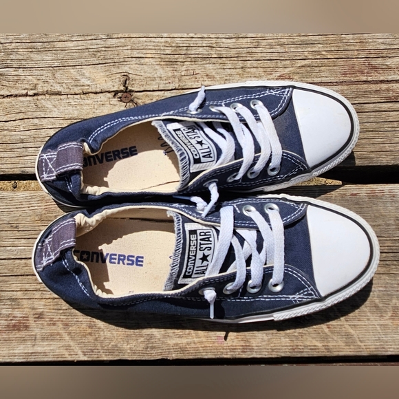 Navy Blue Converse Size 7 Slip Ons - Picture 6 of 8